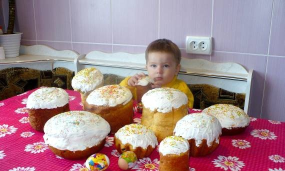 Kulich, kas tiek iegūts pirmo reizi