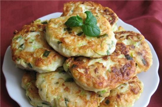 Zucchini latkes phô mai dê