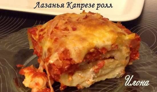 Lasagne Caprese rullītis