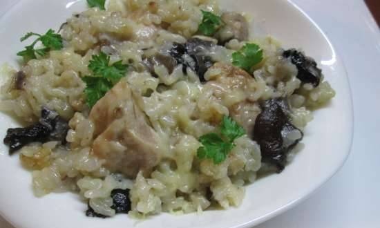 Risotto ar sēnēm un vistu (multivarkas zīmols 701)