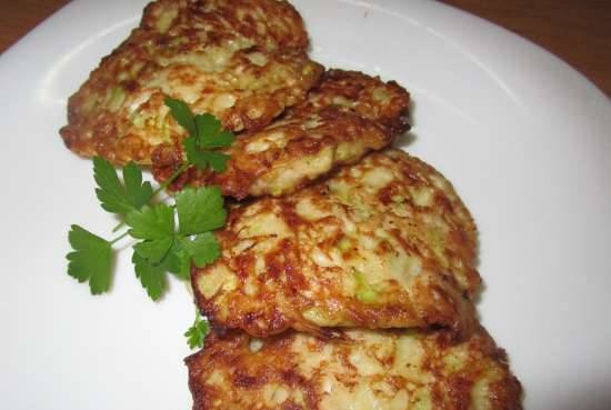 Zucchini pancake với gà