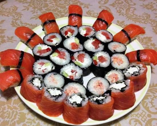 Pašmāju ruļļi un nigiri