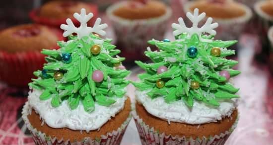 Bánh cupcake cây thông noel