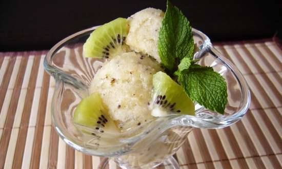 Sorbet với kiwi và chuối