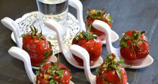 כבישה עגבניות שרי מהירות "לציפורן אחת"