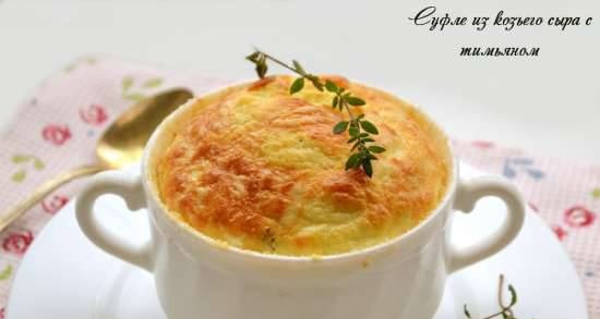 Soufflé phô mai dê với cỏ xạ hương