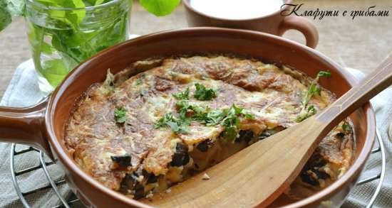 Clafoutis với nấm