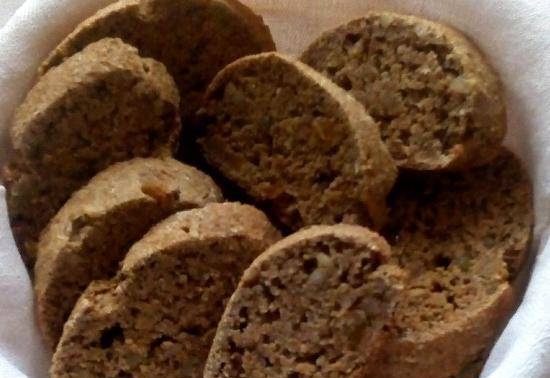 Biscotti không bơ và đường, với bột ngũ cốc nguyên hạt và bột yến mạch