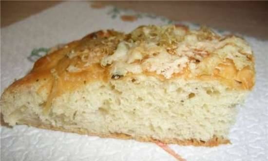 Focaccia khoai tây với hành tây