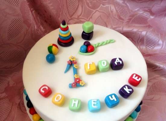 Cakes for birth, baptism, year (not numbers)