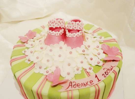 Cakes for birth, baptism, year (not numbers)