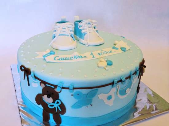 Cakes for birth, baptism, year (not numbers)