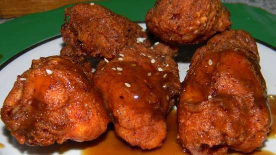 Chicken wings a la KFC with Teriyaki sauce