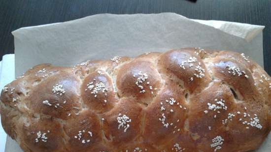 Challah med surdeig