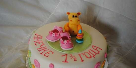 Cakes for birth, baptism, year (not numbers)