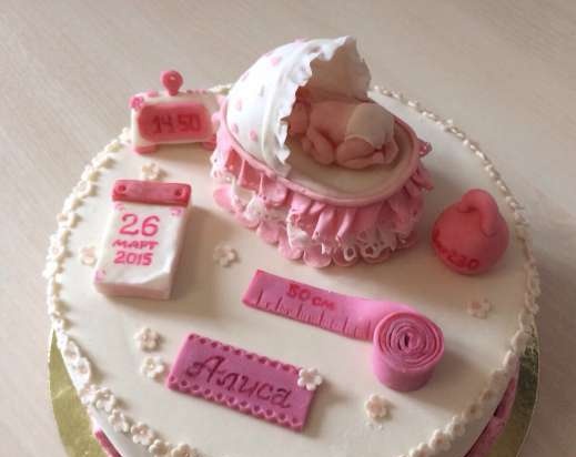 Cakes for birth, baptism, year (not numbers)