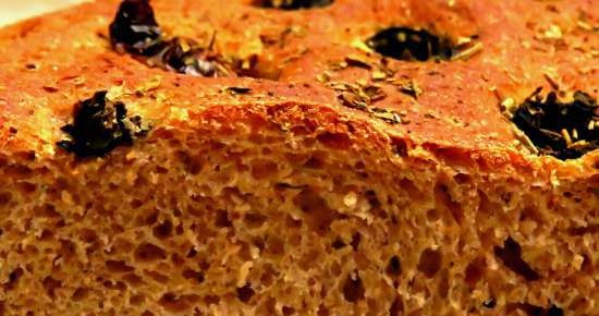 Daudzgraudu olu krēms focaccia