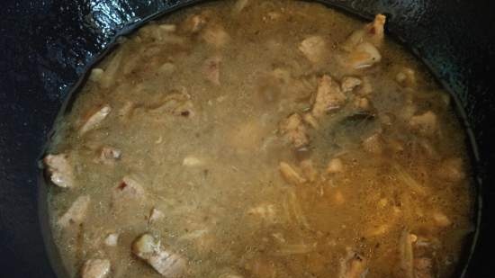 Pork with onion sauce