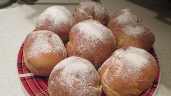 Sufganiet smultringer fra ovnen