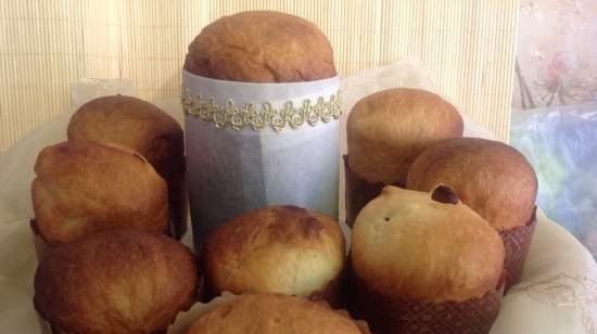 Kulich ar Myasoedovskaya krāsnī (meistarklase)