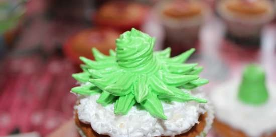 Juletre-cupcakes