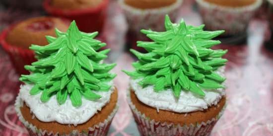 Juletre-cupcakes