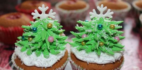 Juletre-cupcakes