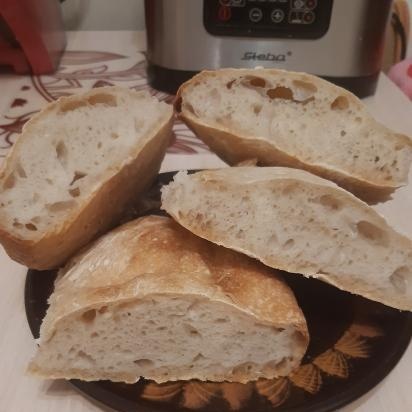 Ciabatta raudzēta ar 50% mitruma