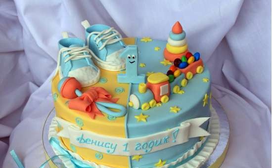 Cakes for birth, baptism, year (not numbers)