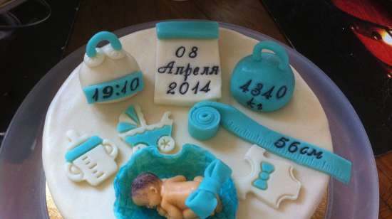 Cakes for birth, baptism, year (not numbers)