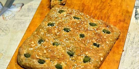 Hvete-rug nesten Focaccia