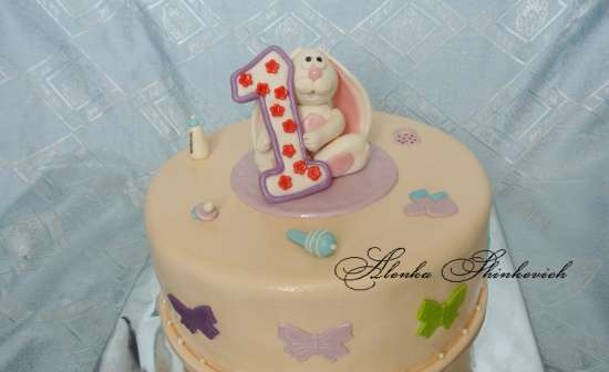 Cakes for birth, baptism, year (not numbers)