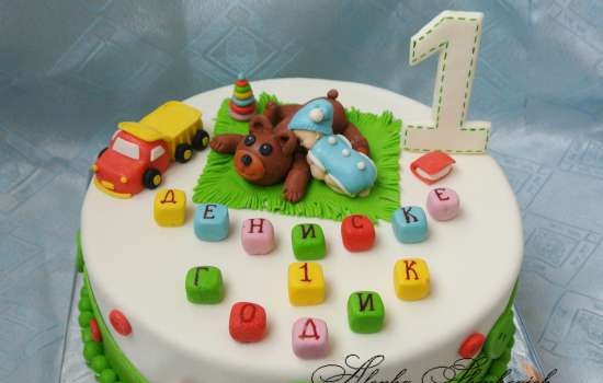 Cakes for birth, baptism, year (not numbers)