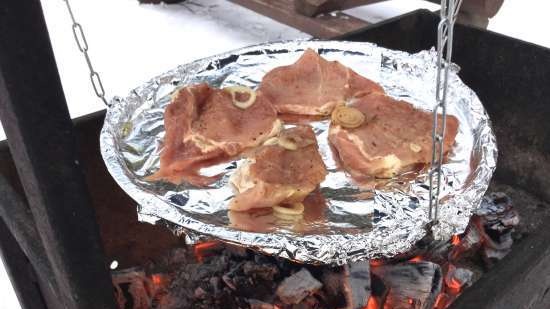 Sāra gaļa uz šūpolēm (Saarlaendischer Schwenkbraten)