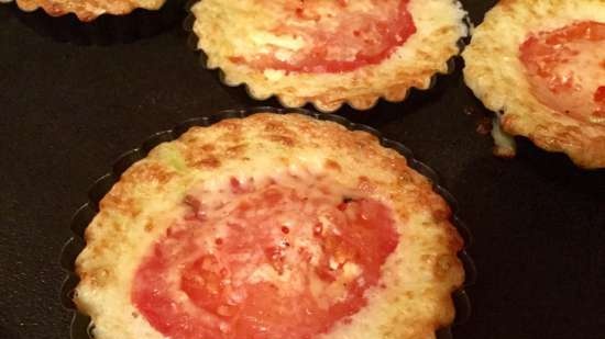 Curd marrow medals with tomato