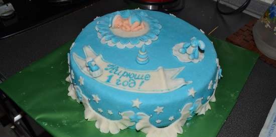 Cakes for birth, baptism, year (not numbers)