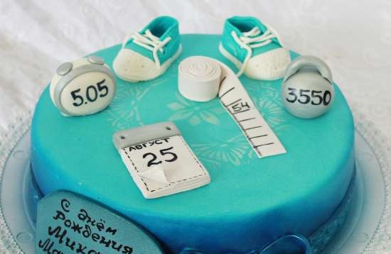 Cakes for birth, baptism, year (not numbers)