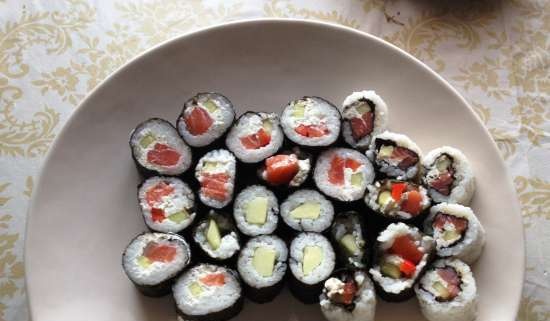 Nigiri suši un ruļļi