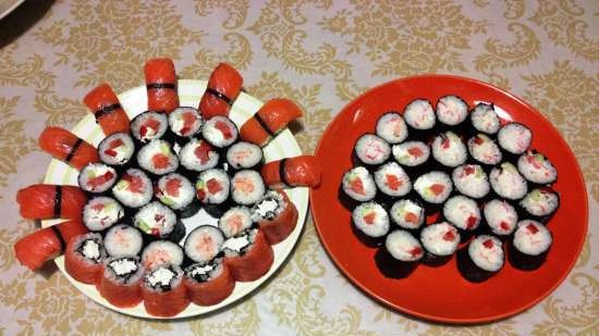 Pašmāju ruļļi un nigiri