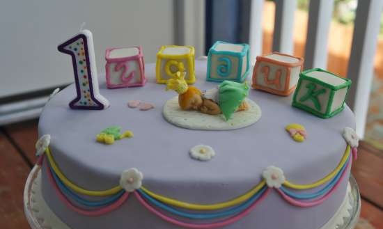 Cakes for birth, baptism, year (not numbers)