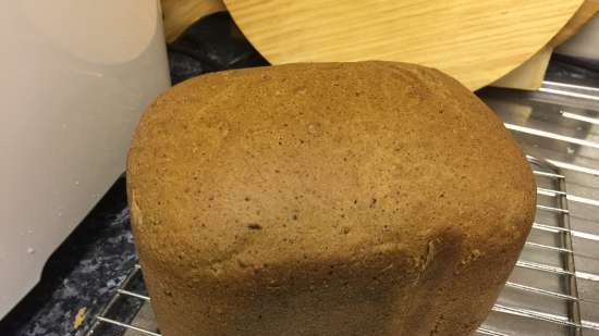 Wheat-rye bread on a long dough