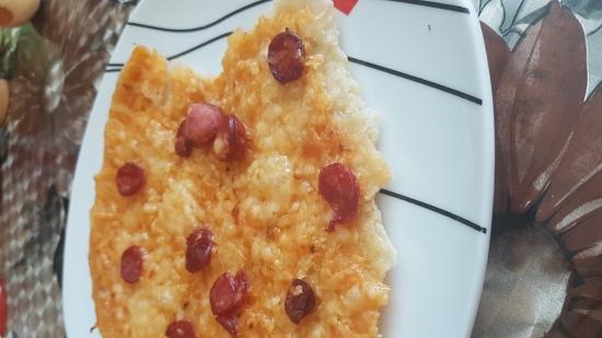 Bez rauga picas mīkla Flammkuchen no Elzasas