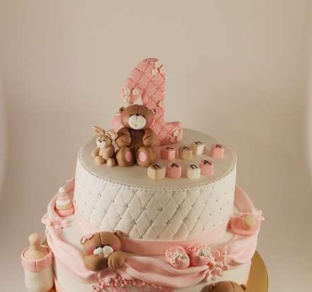 Cakes for birth, baptism, year (not numbers)