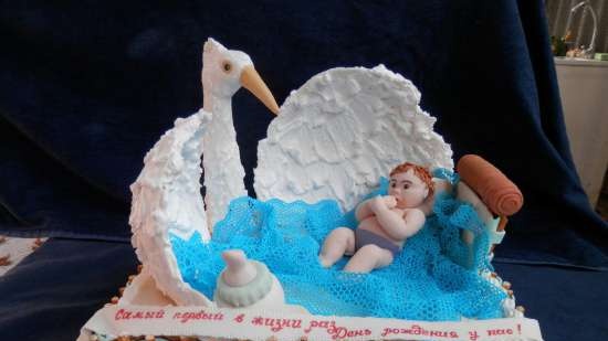 Cakes for birth, baptism, year (not numbers)