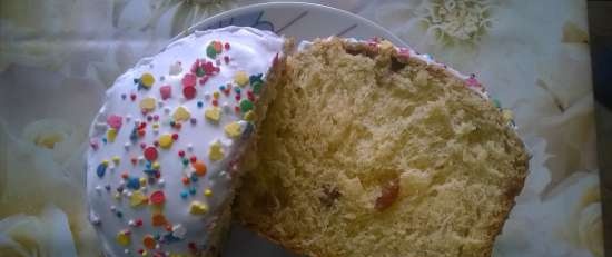 Kulich ar Myasoedovskaya krāsnī (meistarklase)