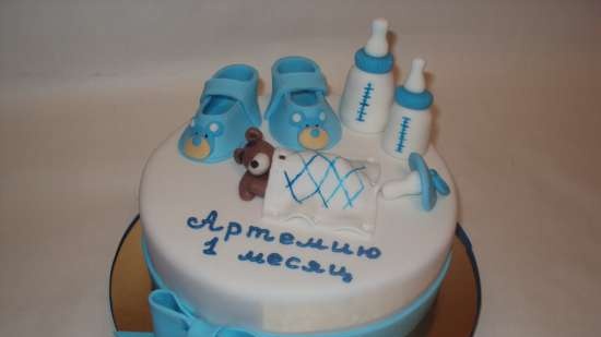 Cakes for birth, baptism, year (not numbers)