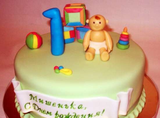 Cakes for birth, baptism, year (not numbers)