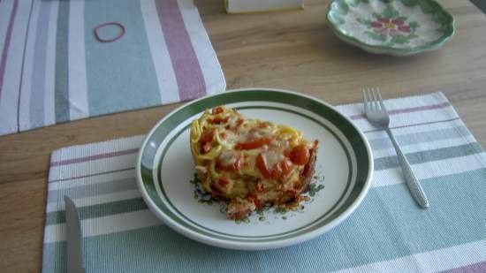 Spageti kastrolis A la Italy (lēna plīts)