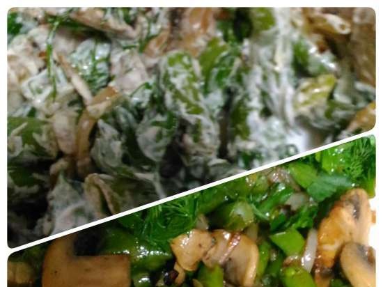 Salad đậu xanh nấm