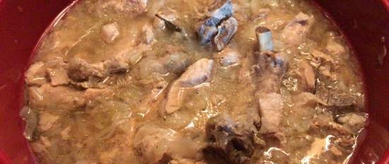 Pork with onion sauce